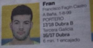 Fran Fagn (S.D. Dubra B) - 2018/2019